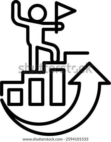 Succes Icon Line Vector Illustration