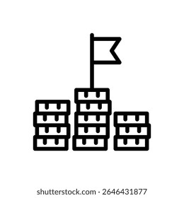 Vector de icono de éxito con estilo de línea