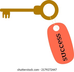 A succes key illustration vector, can be use as a picture in a presentation document
