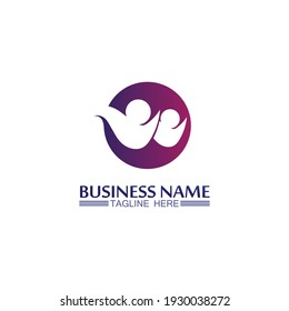 succes logo team work brand and business logo, vector community, unity colorful and friendship , partner teamwork care logo