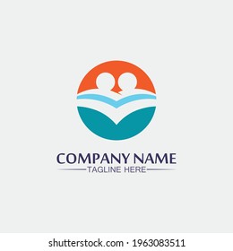marca de trabajo de equipo de éxito marca de trabajo y logotipo de negocios, comunidad vectorial, unidad colorida y amistad, logotipo de trabajo en equipo de socios