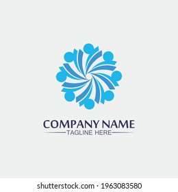 succes logo team work brand and business logo, vector community, unity colorful and friendship , partner teamwork care logo