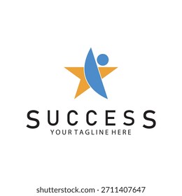 succes people logo icon vector illustration template design