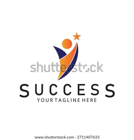 succes people logo icon vector illustration template design