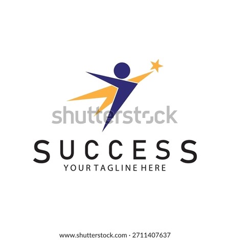 succes people logo icon vector illustration template design