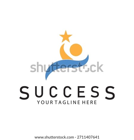 succes people logo icon vector illustration template design