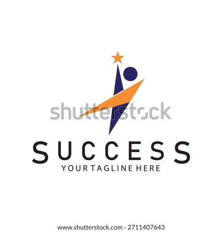 succes people logo icon vector illustration template design