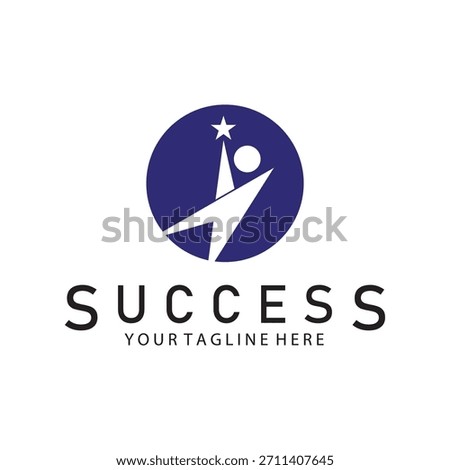 succes people logo icon vector illustration template design
