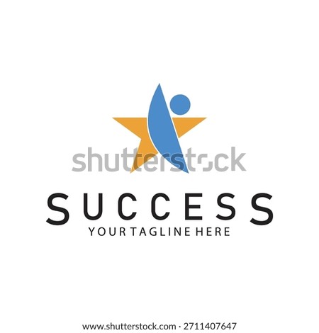 succes people logo icon vector illustration template design