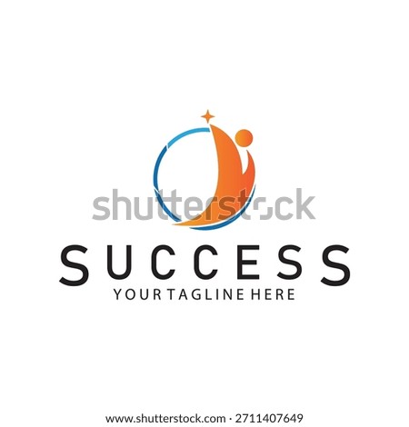 succes people logo icon vector illustration template design