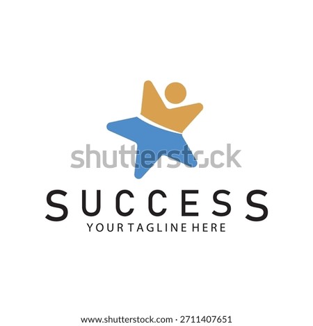 succes people logo icon vector illustration template design