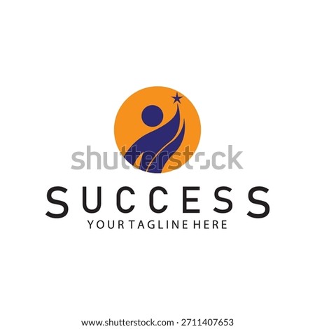 succes people logo icon vector illustration template design