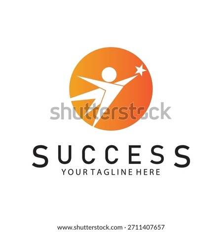 succes people logo icon vector illustration template design