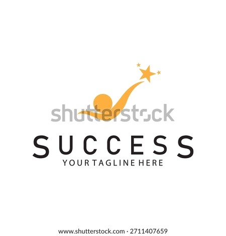 succes people logo icon vector illustration template design