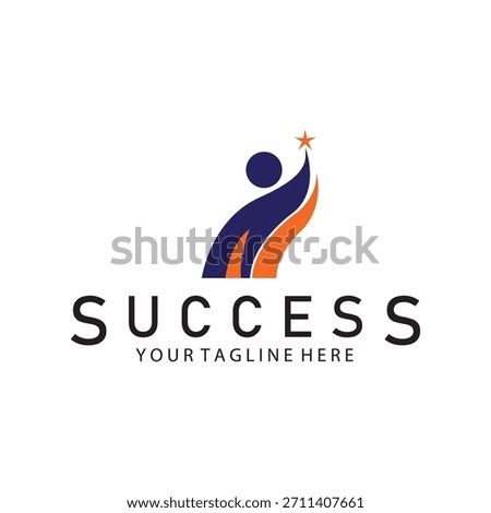 succes people logo icon vector illustration template design