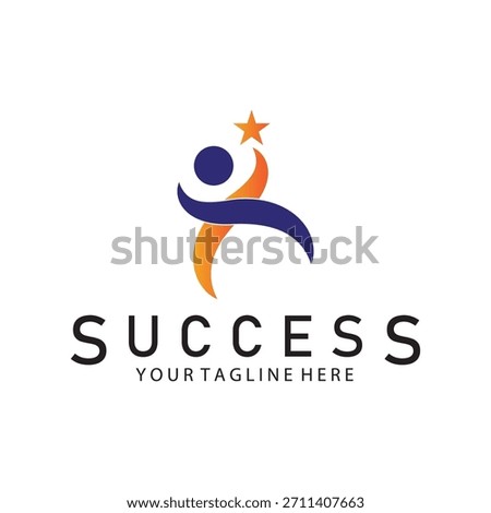 succes people logo icon vector illustration template design
