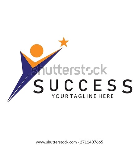 succes people logo icon vector illustration template design