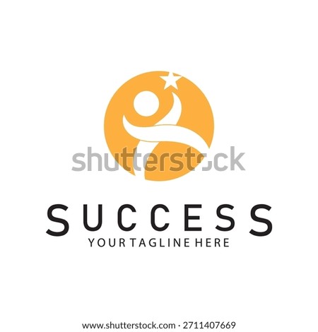 succes people logo icon vector illustration template design