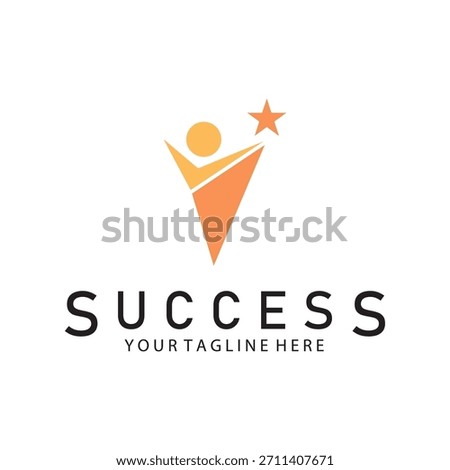 succes people logo icon vector illustration template design