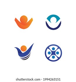 marca de trabajo del equipo de sucens people logo work y logotipo de negocios, comunidad vectorial, unidad colorida y amistad, logotipo del equipo de socios
