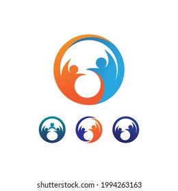 marca de trabajo del equipo de sucens people logo work y logotipo de negocios, comunidad vectorial, unidad colorida y amistad, logotipo del equipo de socios