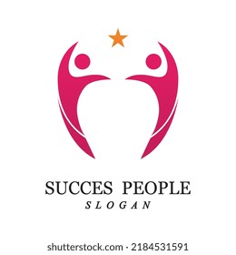 Führt Menschen Logo-Vektorgrafik- und Illustrationendesign