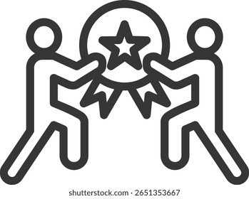 Erfolg für den Zweck Business-Vektorsymbol-Illustrationskonzept