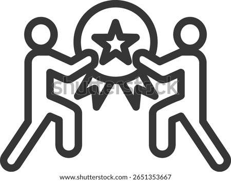 Succes for purpose business vector icon illustration concept