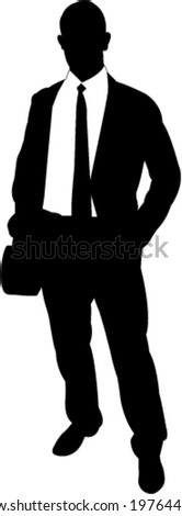 succesful bussinesman silhouette vector