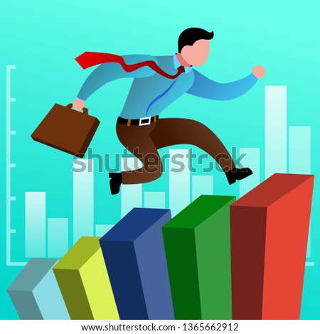 succesful busuness man run