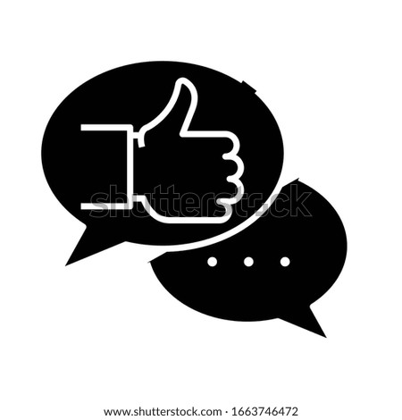 Succesful conversation black icon, concept illustration, vector flat symbol, glyph sign.