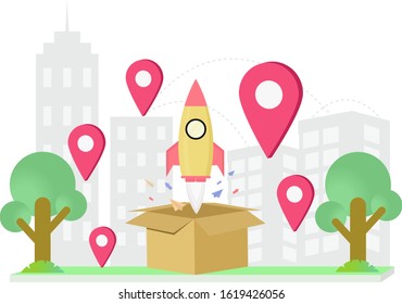 Succesful Delivery Vector Concept Illustration, Suitable for web landing page, ui, mobile app, editorial design, flyer, banner, and other related occasion