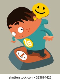 control de dieta exitoso. Ilustración vectorial plana