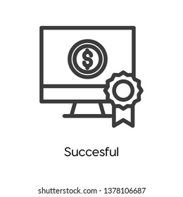 Succesful icon vector