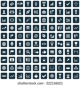 success 100 icons universal set for web and mobile
