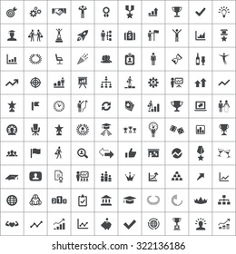 success 100 icons universal set for web and mobile