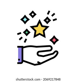 success achievement color icon vector. success achievement sign. isolated symbol illustration