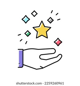 success achievement color icon vector. success achievement sign. isolated symbol illustration