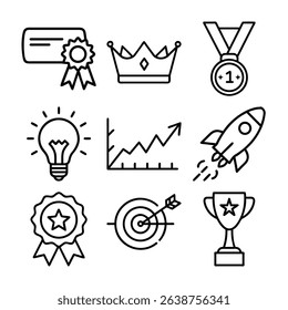  Success and Achievement Icon Set