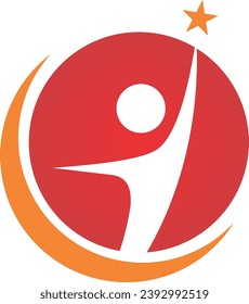 success active people vector logo