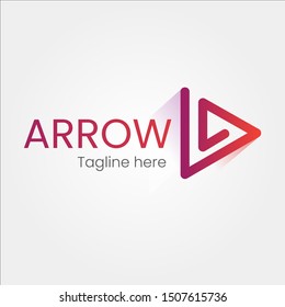 Success arrow forward logo, statistic icon, template - eps 10
