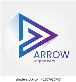 Success arrow forward logo, statistic icon, template - eps 10