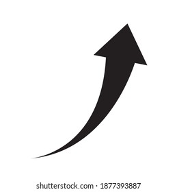 Success arrow up icon vector illustration graphic symbol