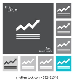 Success arrow icon - vector, illustration.