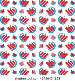 Success artful trendy multicolor repeating pattern vector illustration design