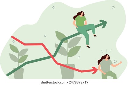 Erfolg oder Pech im Geschäftsleben, fallende oder steigende Preise, Aktien, Anleihen, bankrott oder reich, Glück oder Pech. Der eine bekommt alles und der andere verliert alles