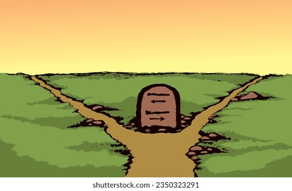 Success begin life pointer bad park travel diverse dirt track go line idea white sky text space. Outline black ink hand drawn make career think action start route icon sign vintage art doodle sketch