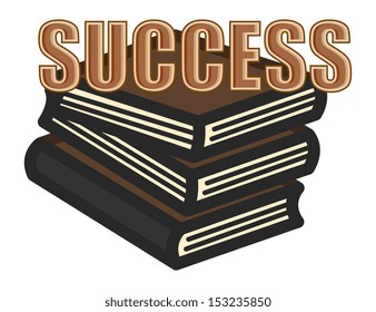 Success Books - Education Concept - Business Cartoons Vectors