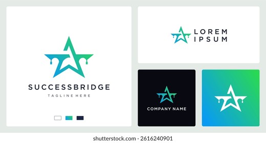 Success bridge logo design template