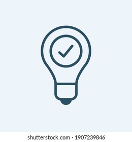 Success Bulb Line Vector Icon for Achievement, Success, Motivation and more. Editable Stroke. 48x48 Pixel Perfect